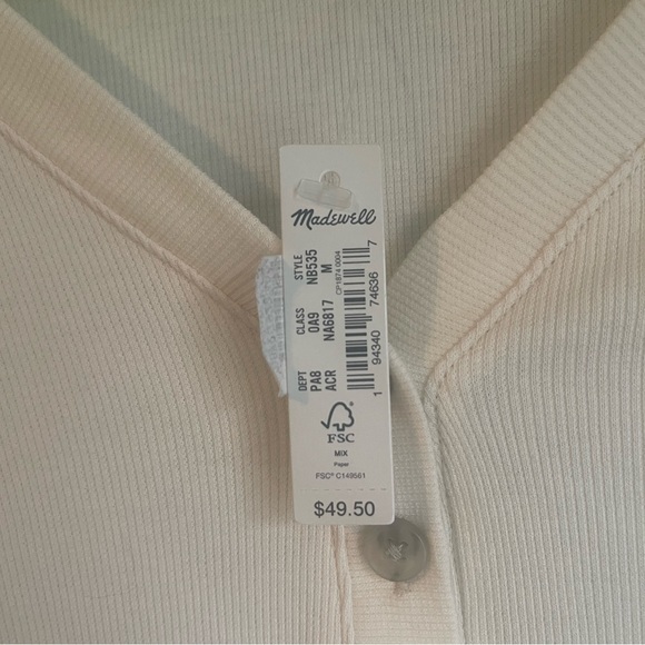 Madewell Long-Sleeve Ribbed Henley Tee - Picture 7 of 13